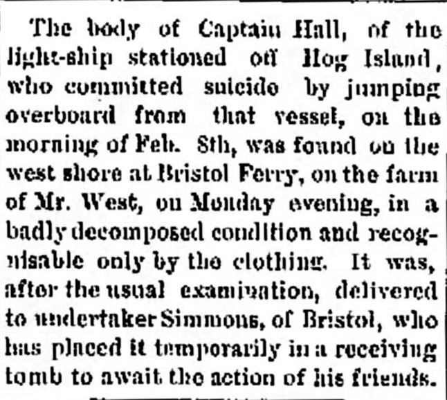 The body of Captain Hall